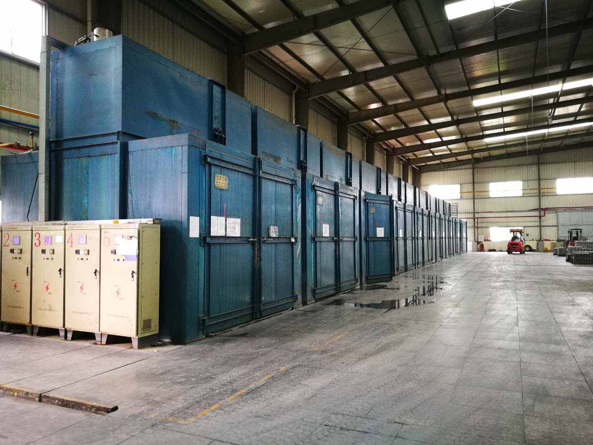 Battery curing area