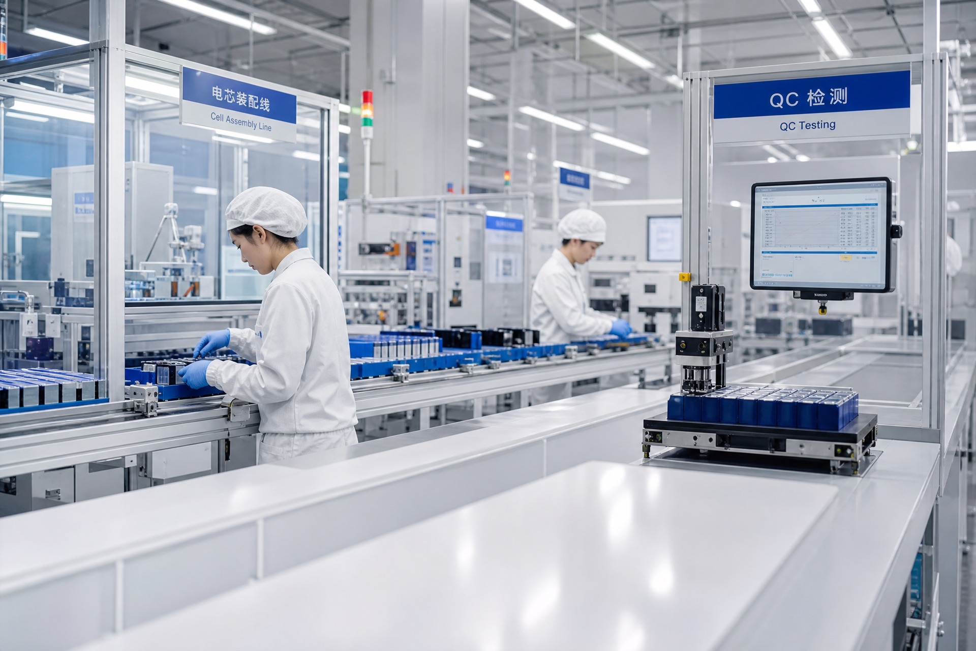 PALMA quality control and production line