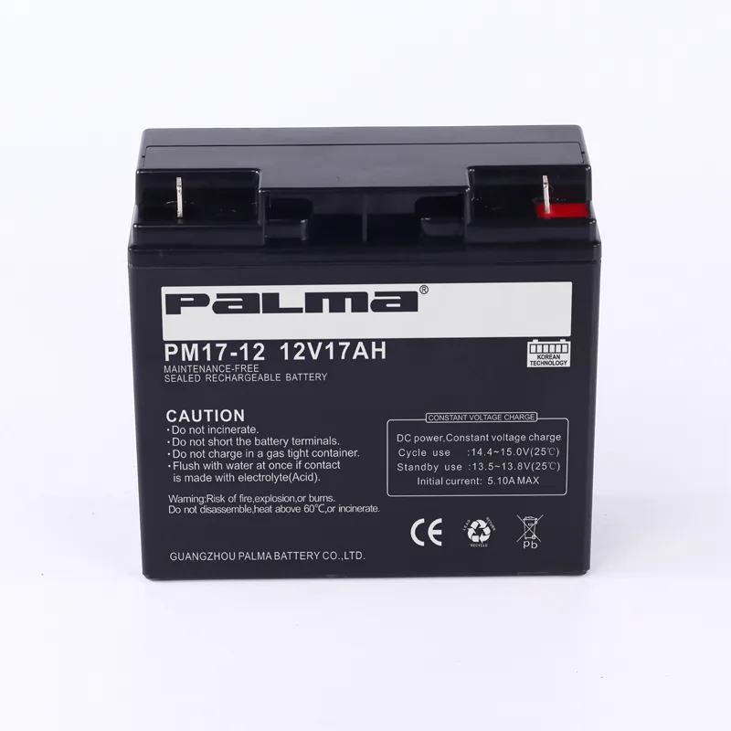 PALMA 12V 17Ah Rechargeable Sealed Storage UPS Battery front view