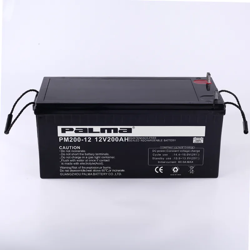 PALMA 12V 200Ah UPS Deep Cycle Solar GEL Battery front view