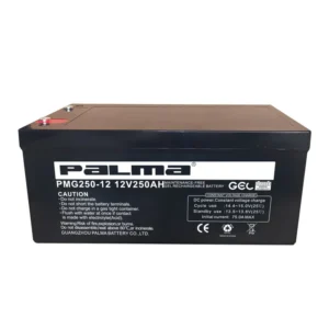 PALMA 12V 250Ah VRLA Deep Cycle GEL Battery For Telecom Solar front view