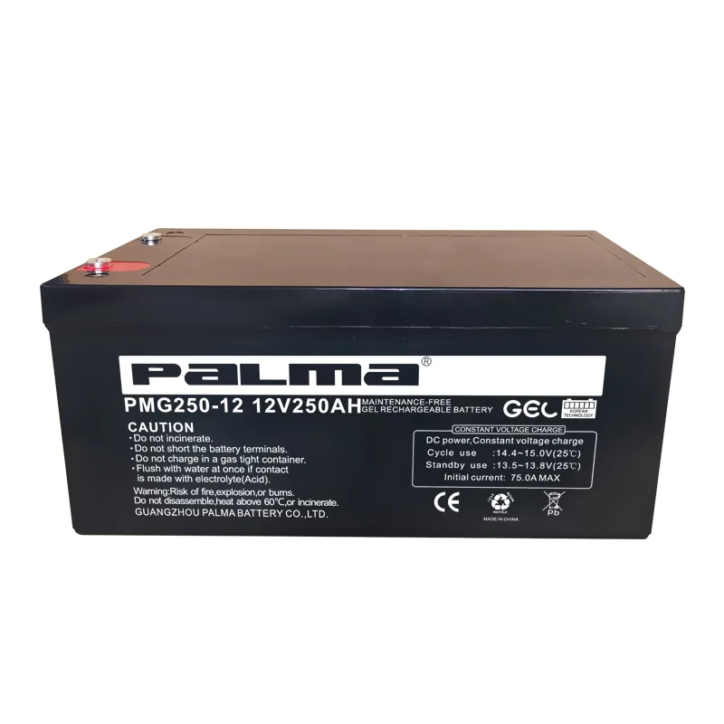 PALMA 12V 250Ah VRLA Deep Cycle GEL Battery For Telecom Solar front view