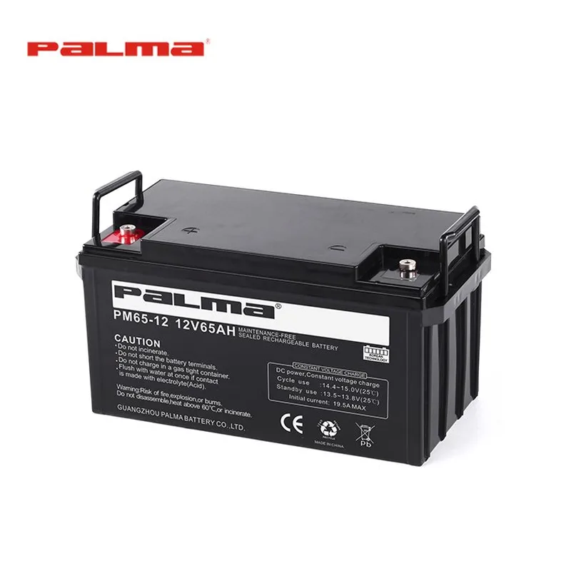 PALMA 12V 65Ah Rechargeable SLA Backup UPS Solar Battery front view