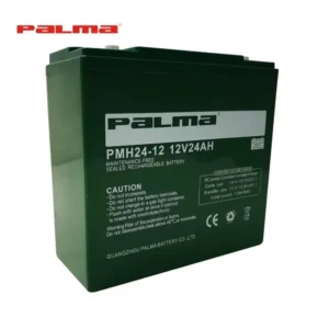 PALMA E-bike 12V 24Ah Maintenance Free Lead Acid VRLA Battery for Electric Wheelchair PMH24-12 front view