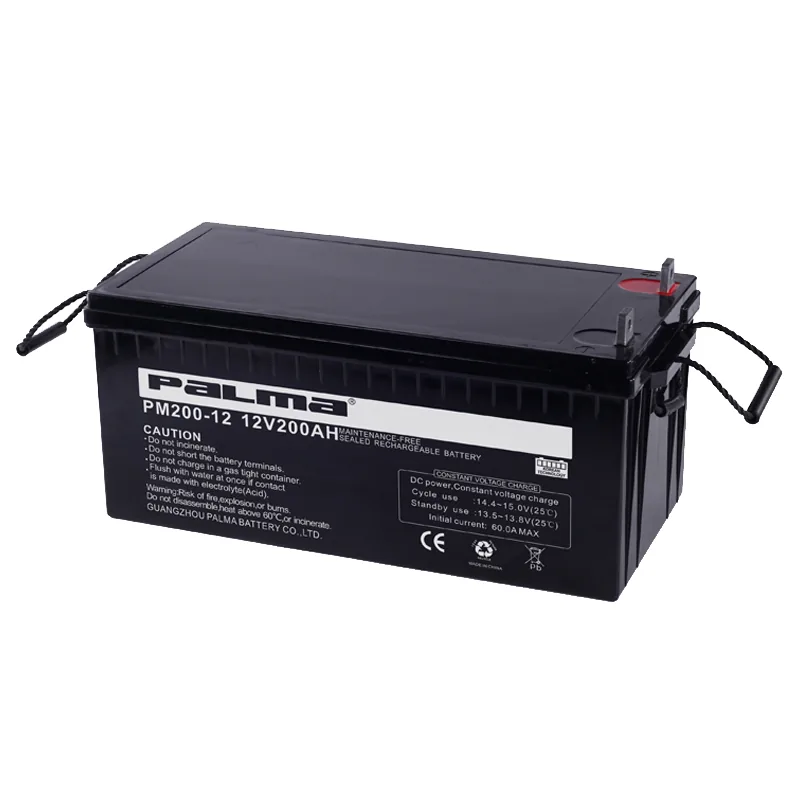 PALMA VRLA 12V 200Ah AGM Sealed valve-regulated lead-acid battery front view