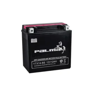 PALMA YTX14-BS 12V 12Ah Motorcycle Battery front view